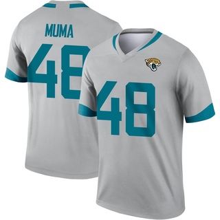 Legend Chad Muma Men's Jacksonville Jaguars Silver Inverted Jersey