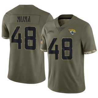 Limited Chad Muma Men's Jacksonville Jaguars 2022 Salute To Service Jersey - Olive