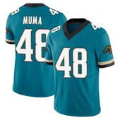 Limited Chad Muma Men's Jacksonville Jaguars Prowler Throwback Vapor F.U.S.E. Jersey - Teal