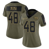 Limited Chad Muma Women's Jacksonville Jaguars 2021 Salute To Service Jersey - Olive